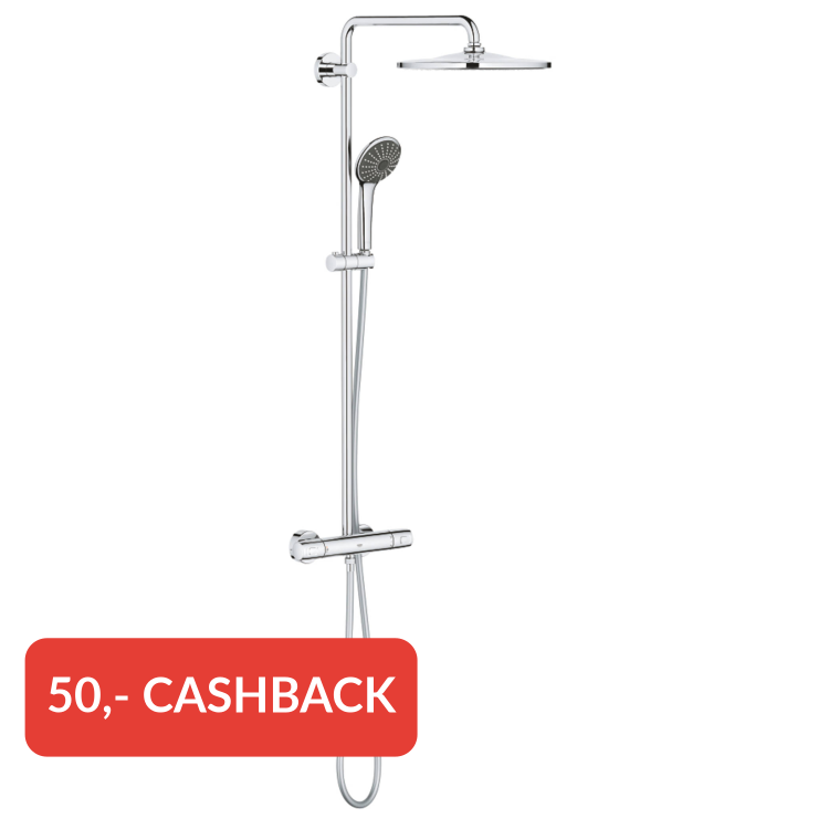Grohe QuickFix Vitalio Joy 310 regendoucheset met 4 straalsoorten Ø31cm chroom