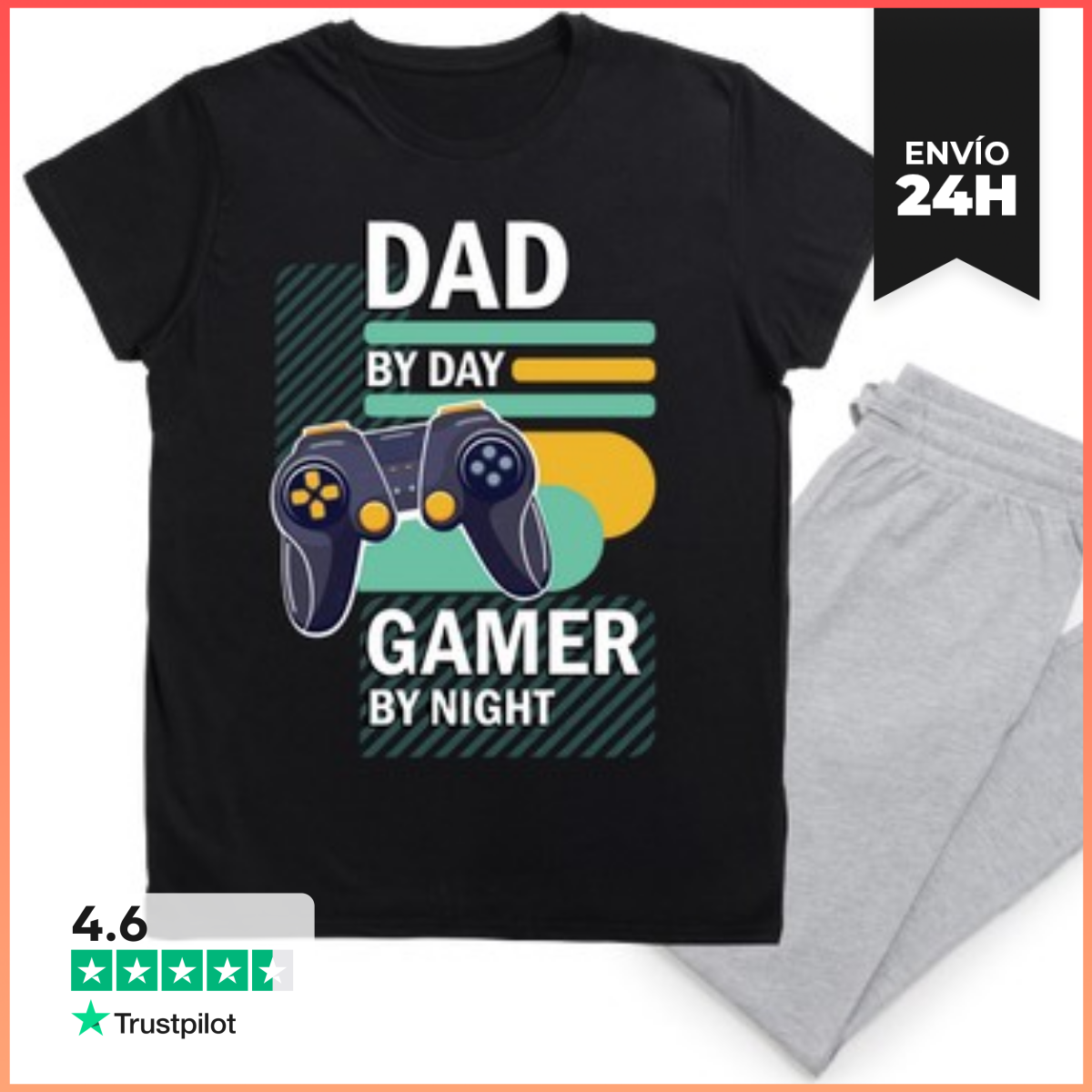 Pijama DAD BY DAY GAMER BY NIGHT laTostadora