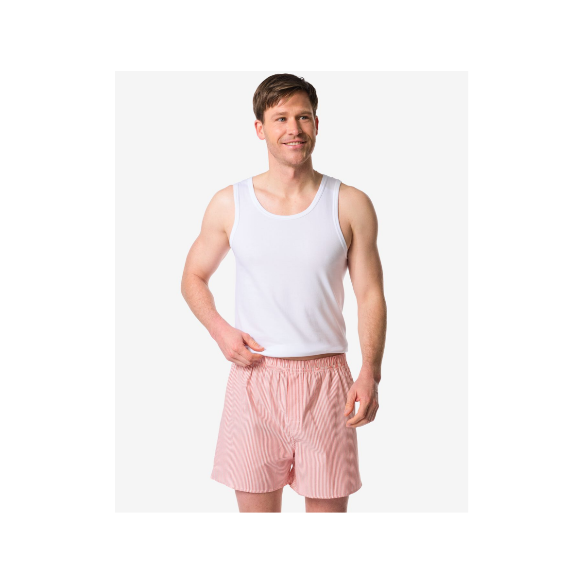 HEMA Losse herenboxer strepen rood (rood)