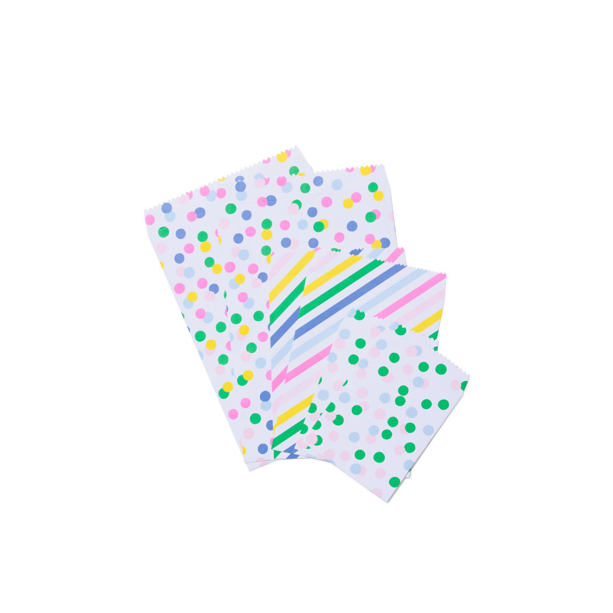 HEMA Cadeauzakjes papier 16x12/22x17/31x21 confetti - 6 stuks