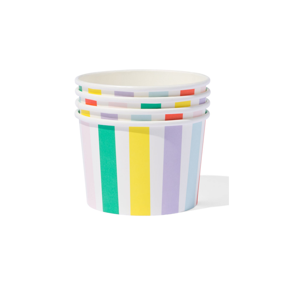 HEMA HEMA Papieren Bakjes Streep 4 Stuks