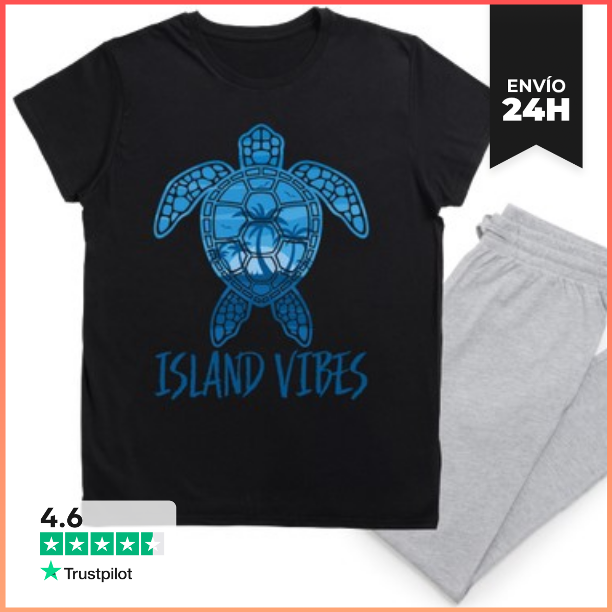 Pijama Vibraciones isleñas puesta de sol tropi laTostadora