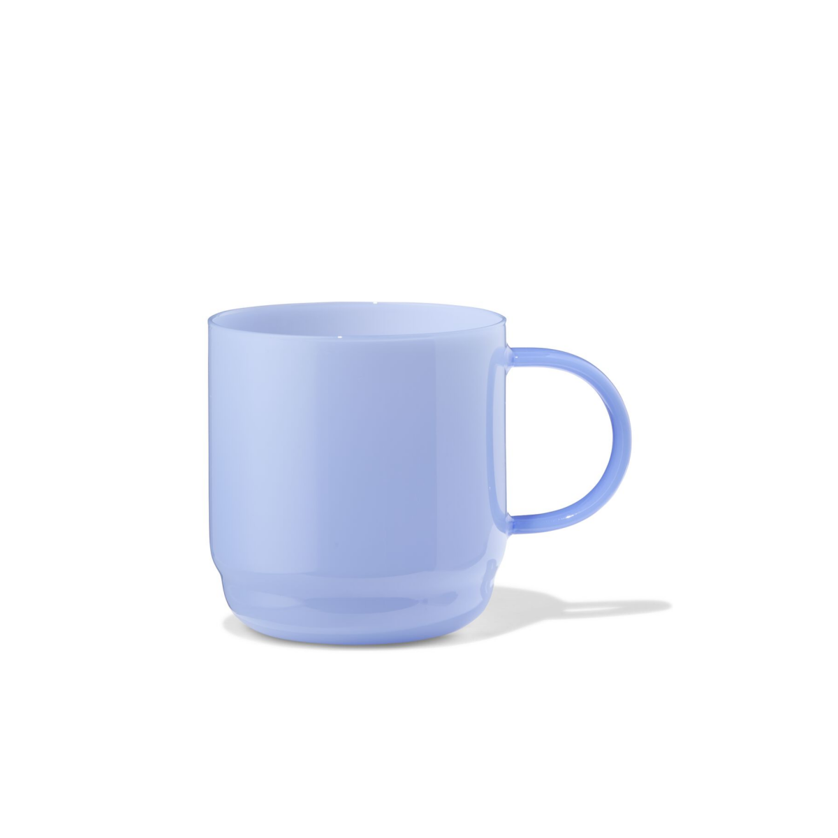 HEMA HEMA Mok 400ml Borosilicaatglas Ondoorzichtig Stapelbaar (blauw)