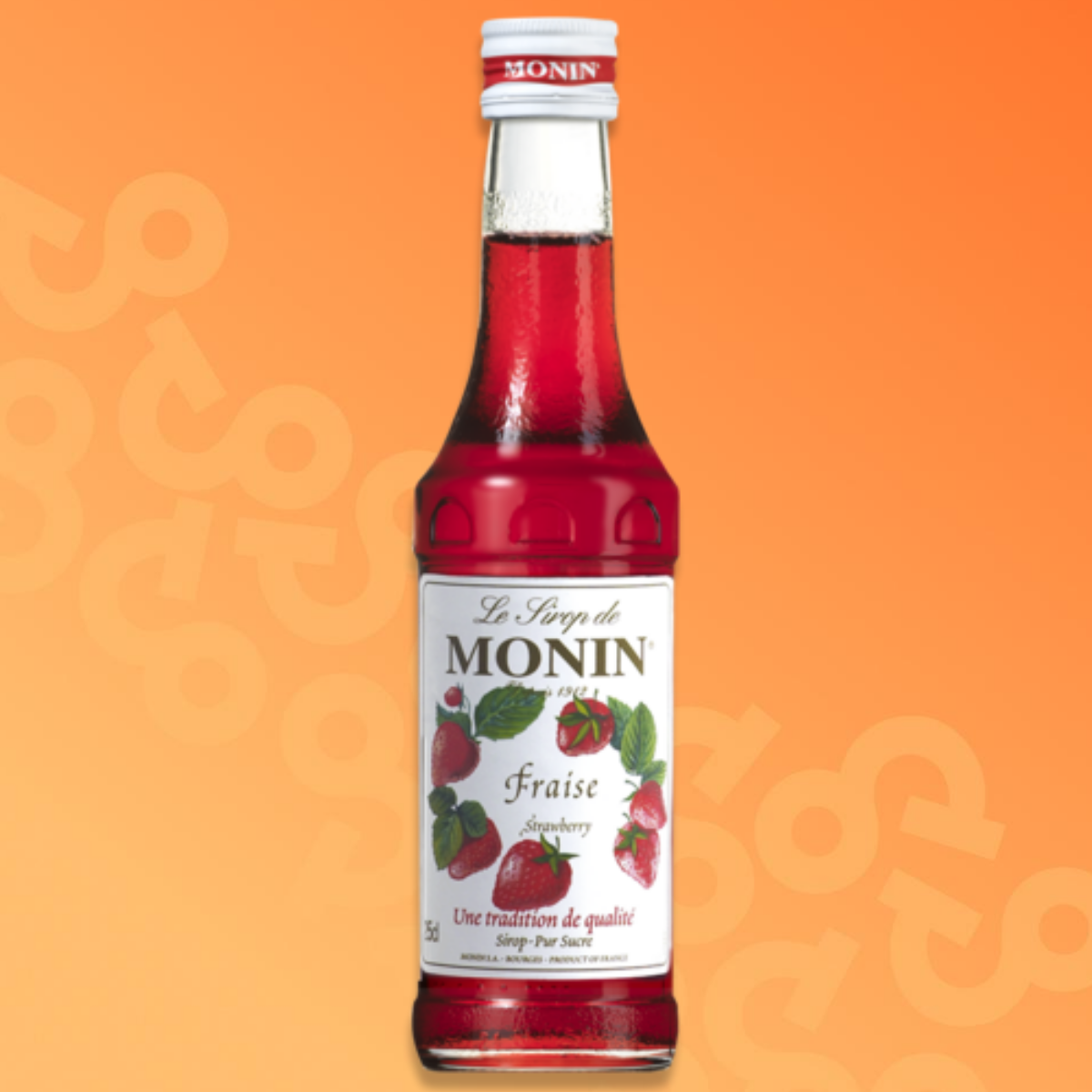 Bottiglia di sciroppo Monin Strawberry da 25 cl
