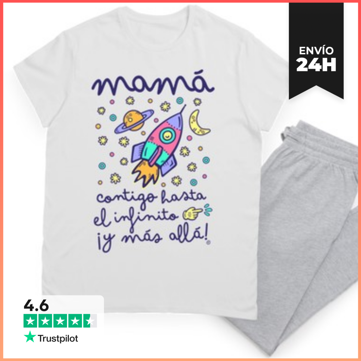 Pijama Mamá contigo hasta el infinito y más allá laTostadora
