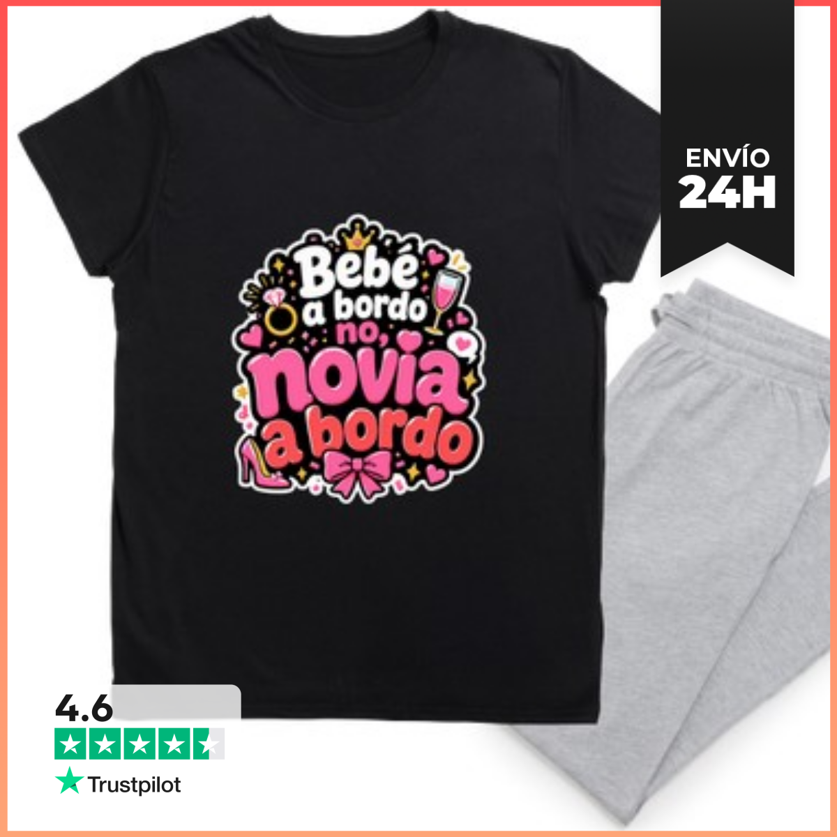 Pijama Bebé A Bordo No, Novia A Bordo LaTostadora