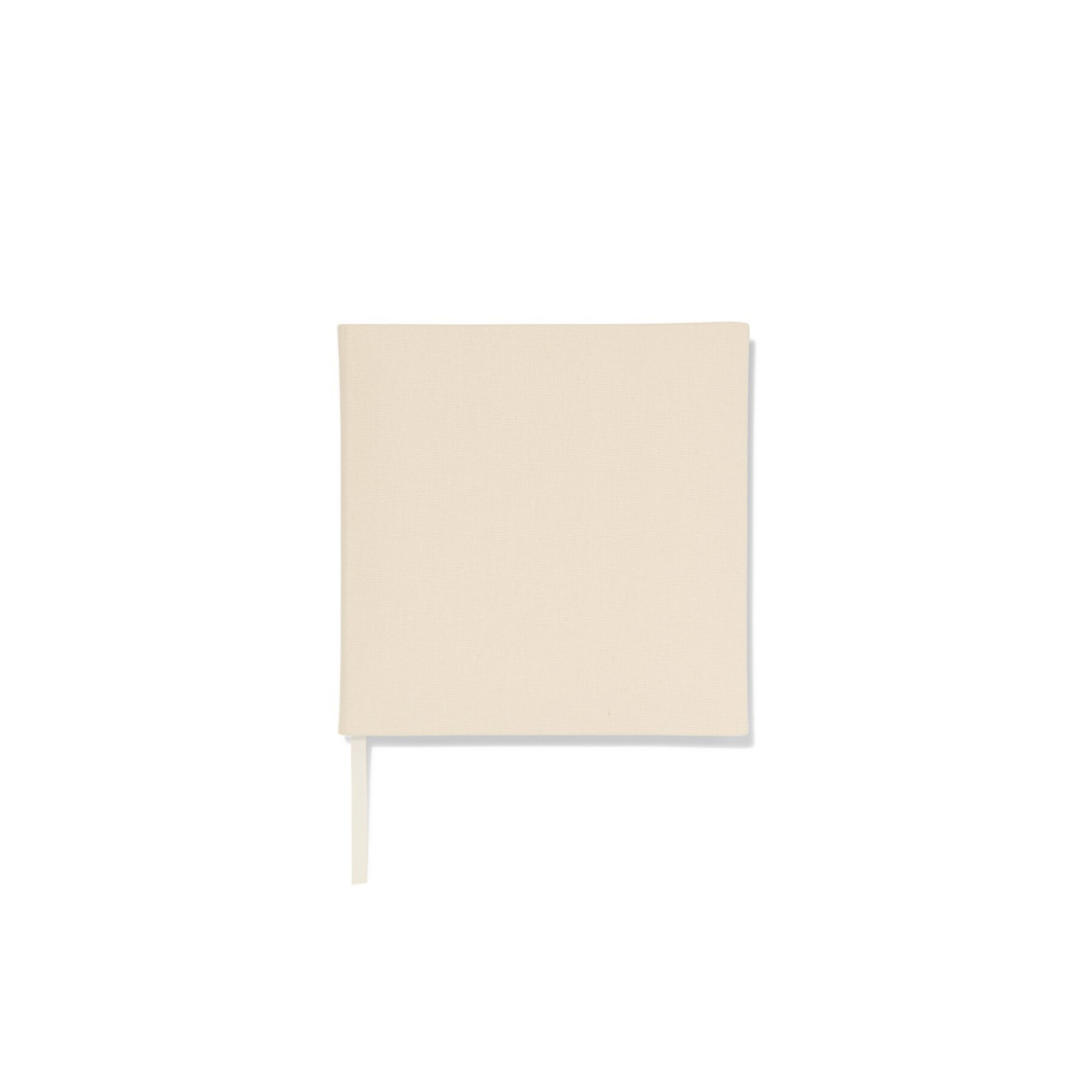 HEMA HEMA Gastenboek 24x24.5 Linnen Ecru