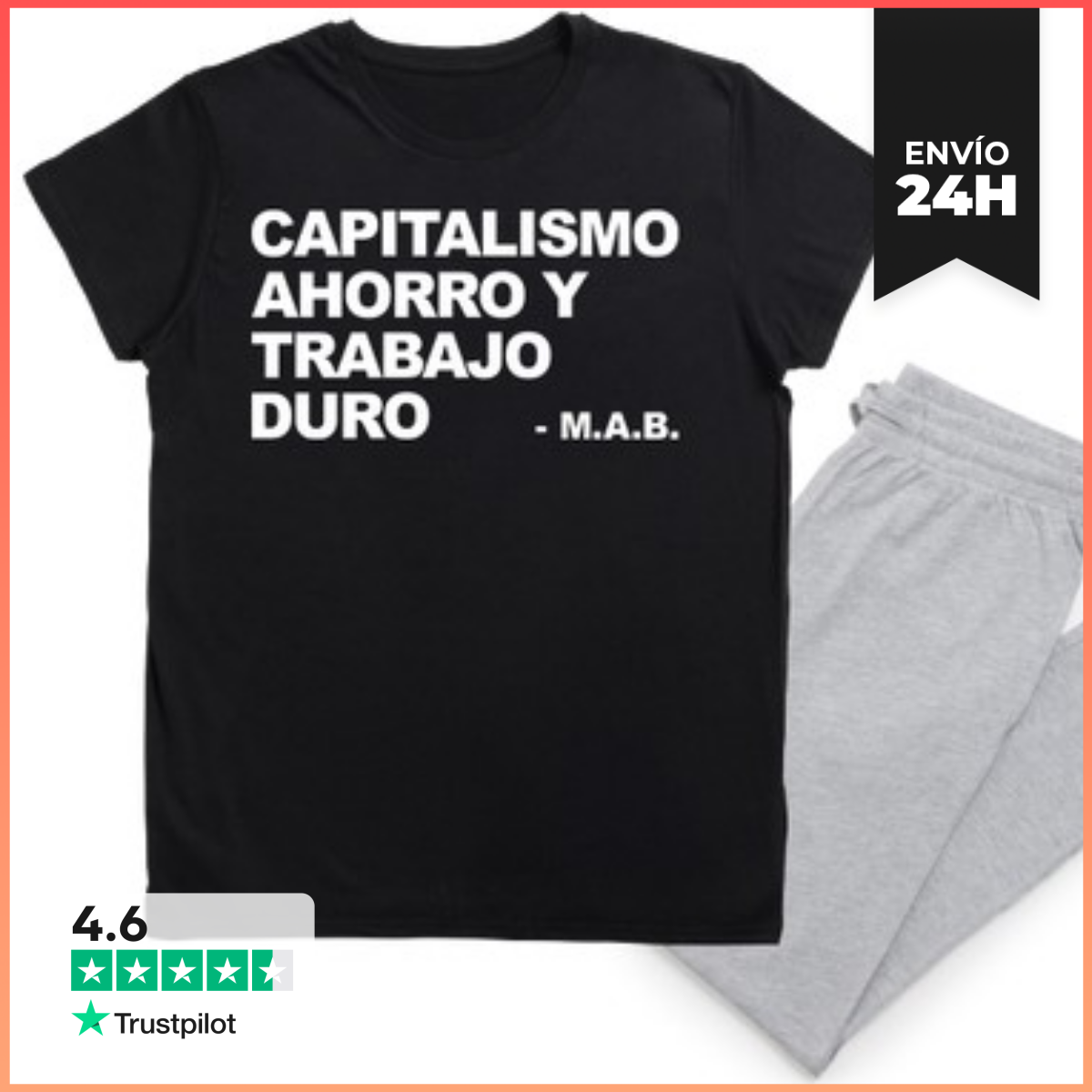 Pijama CAPITALISMO AHORRO Y TRABAJO DURO laTostadora