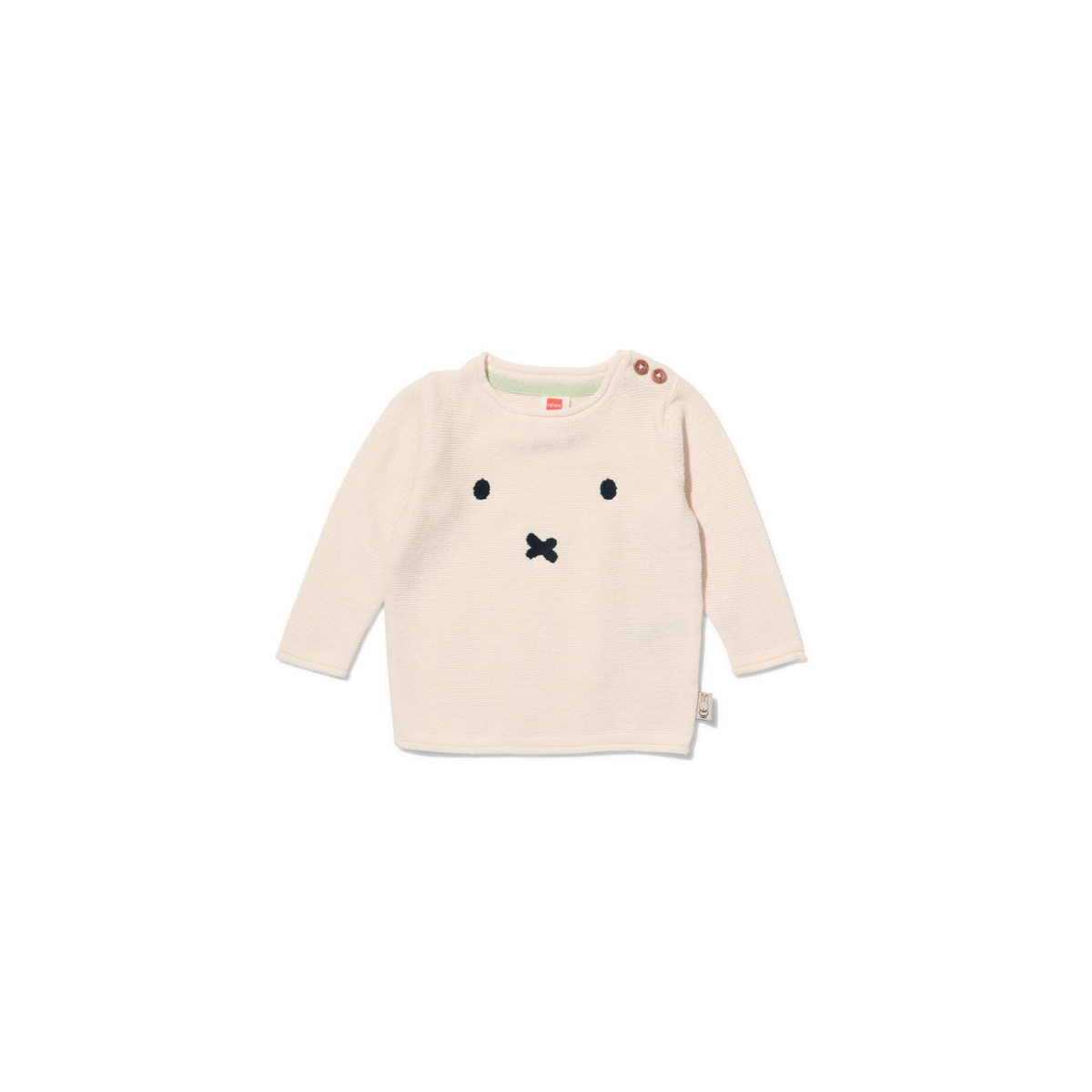 HEMA Nijntje newborn trui gebreid gebroken wit (gebroken wit)