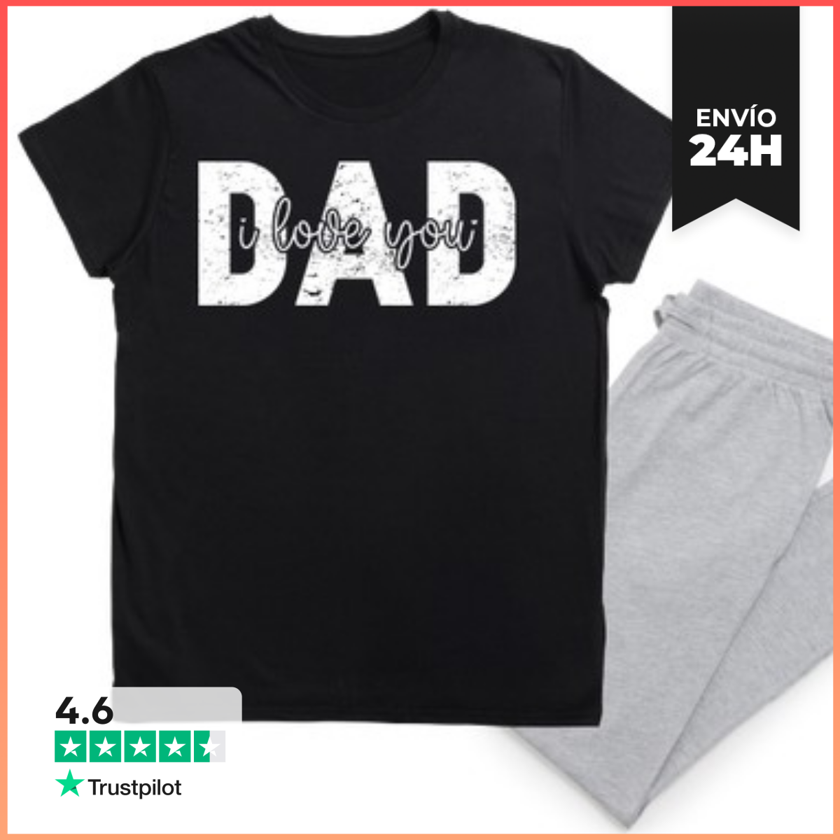 Pijama DAD I LOVE YOU laTostadora