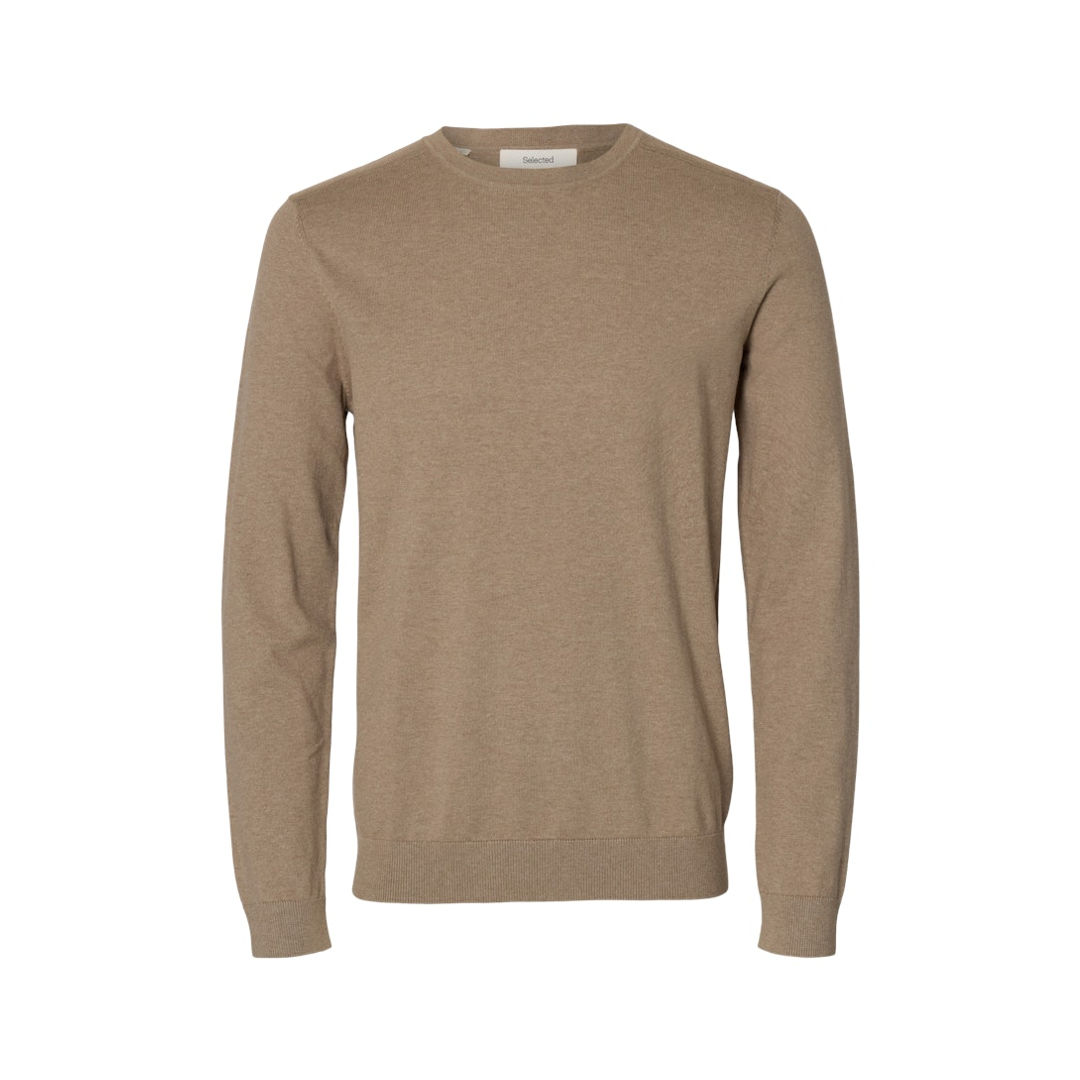 Selected Homme - Slhberg Crew Neck Noos - Knitwear - Herren - Beige - L - Bild 4