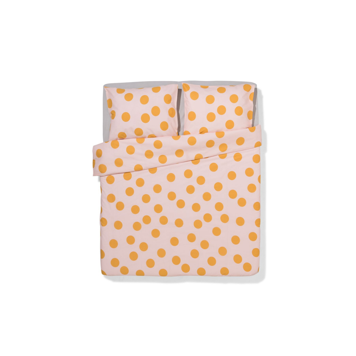 HEMA HEMA Dekbedovertrek 200x200/220cm Zacht Katoen Stippen Roze (lichtroze)
