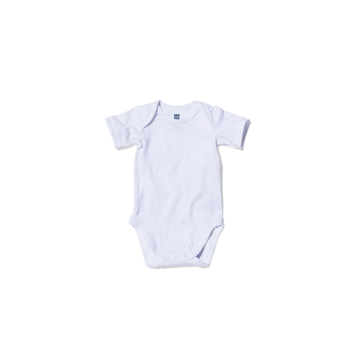 HEMA HEMA Romper Organic Katoen Stretch - 2 Stuks Wit (wit)