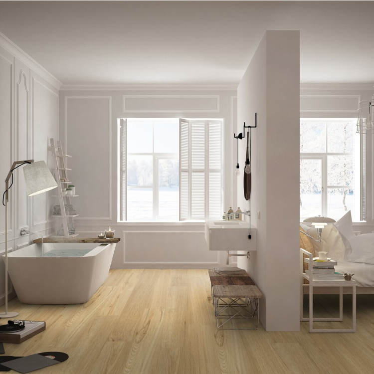 Lame de sol PVC effet bois clipsable columbia Gerflor - 123.88 cm x 21.2 cm x 0.45 cm