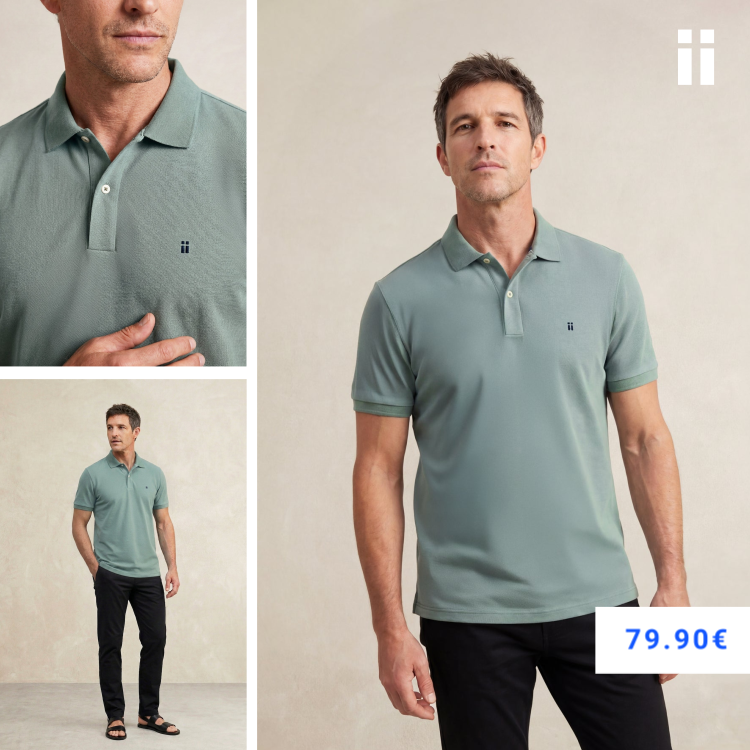 Polo manga corta hombre verde Ranger