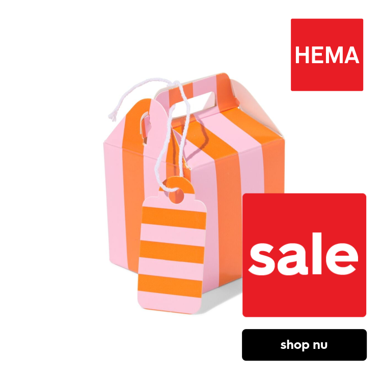 HEMA Doosje vouwbaar 5x5x5cm strepen - 6 stuks