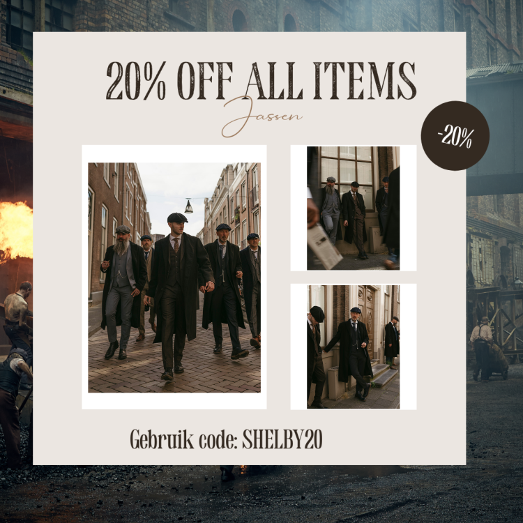 Wollen herenjas - maat L | Zwart | Shelby Brothers Store