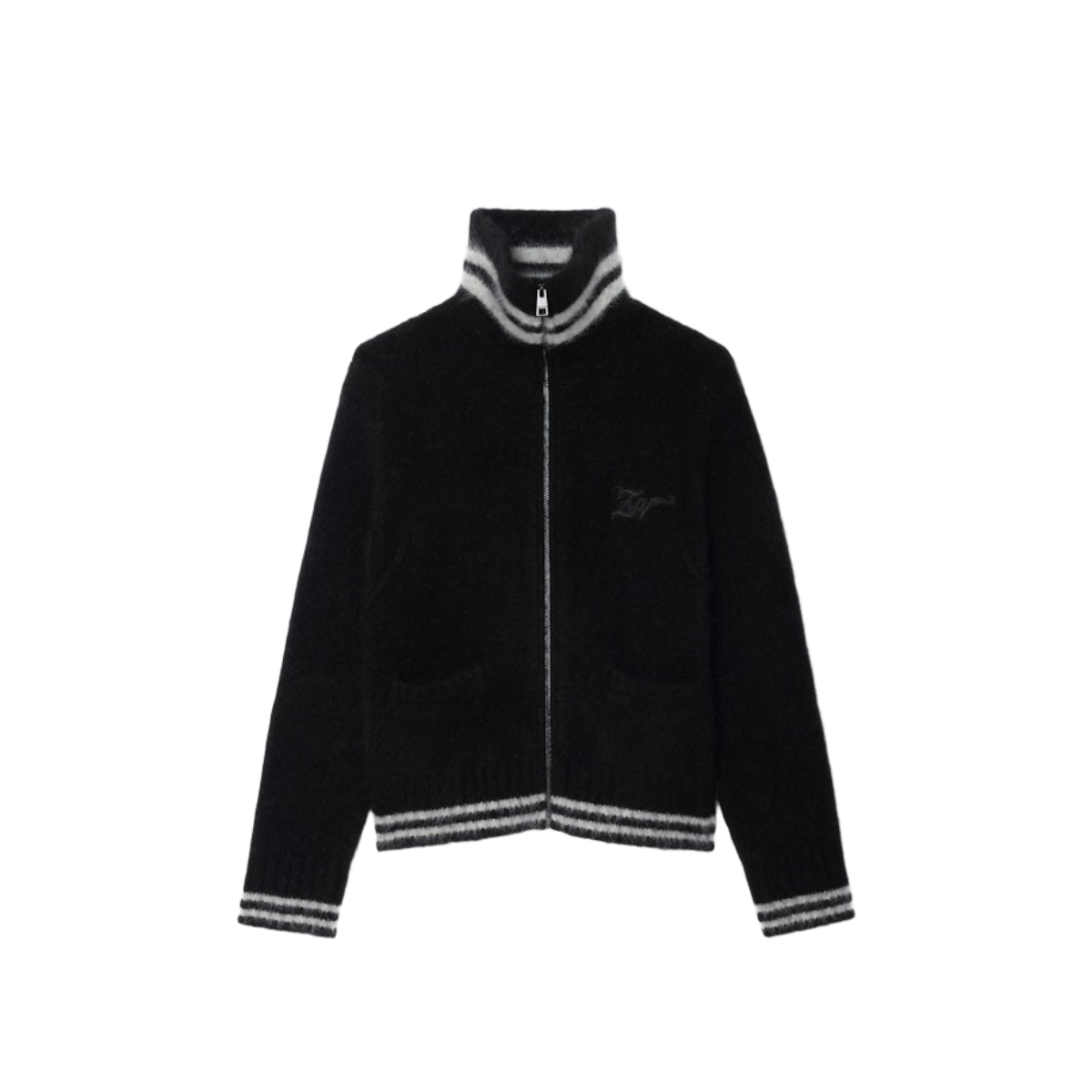 Zadig & Voltaire Damen Schwarz Mantel Gildas