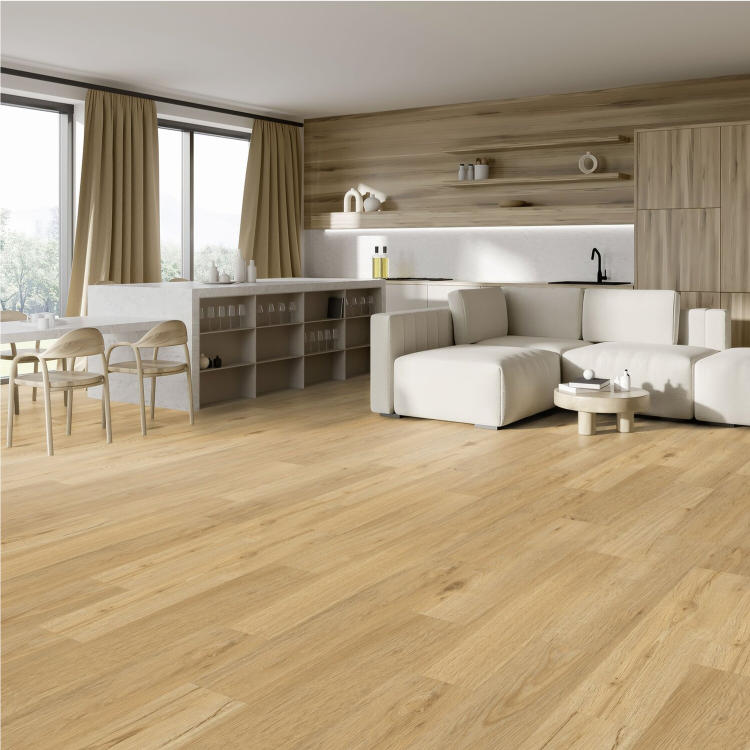 Lame de sol PVC effet bois clipsable columbia Gerflor - 125 cm x 22.9 cm x 0.57 cm