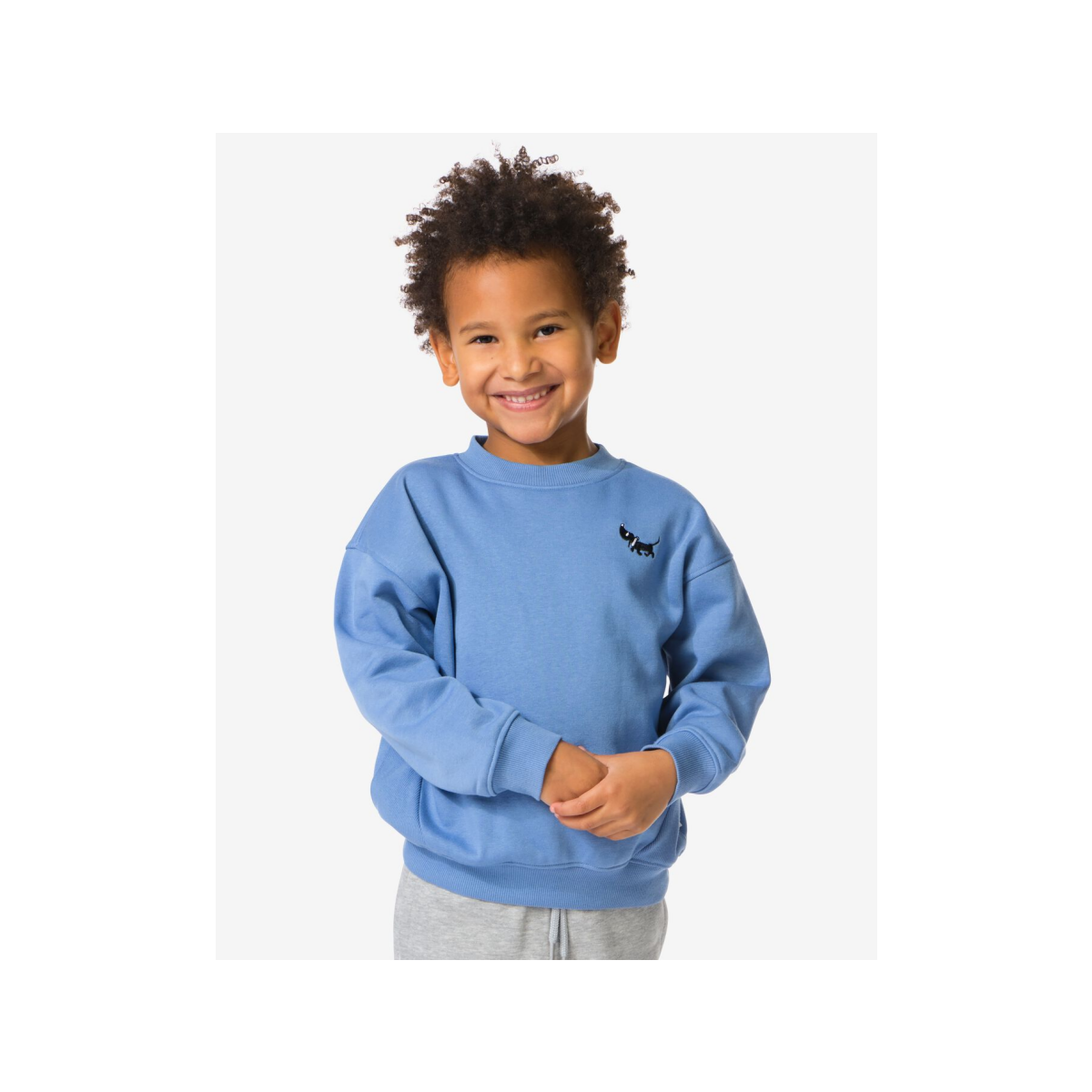 HEMA Takkie kindertrui sweatstof blauw (blauw)