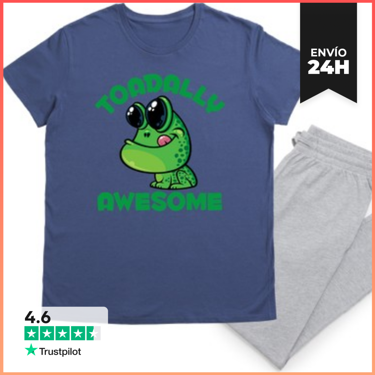 Pijama Sapo de dibujos animados feliz increíbl laTostadora