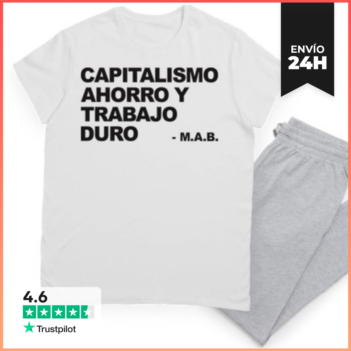 Pijama CAPITALISMO AHORRO Y TRABAJO DURO laTostadora