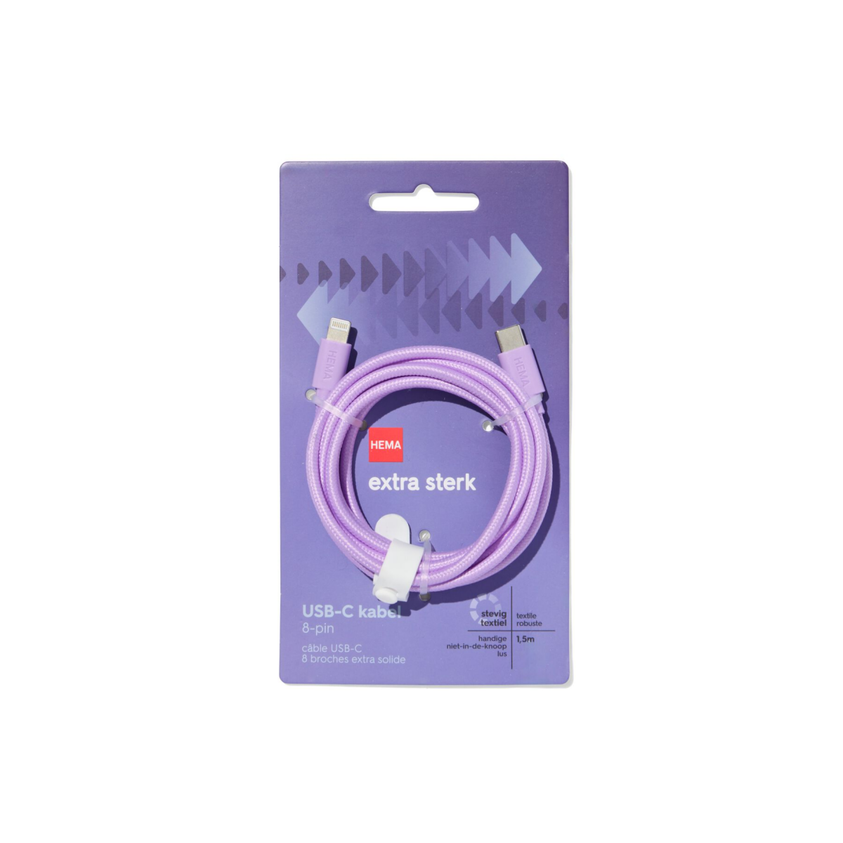 HEMA Laadkabel USB-C naar 8-pin 1.5m