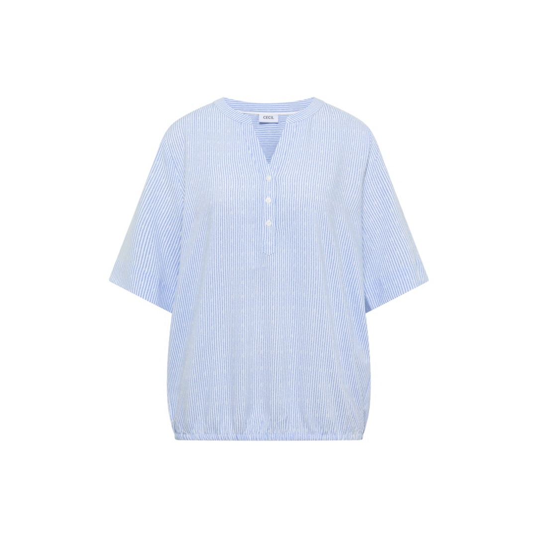 Cecil - Damen Kurzarmbluse - Blau - Größe: XL - bei Tara-M