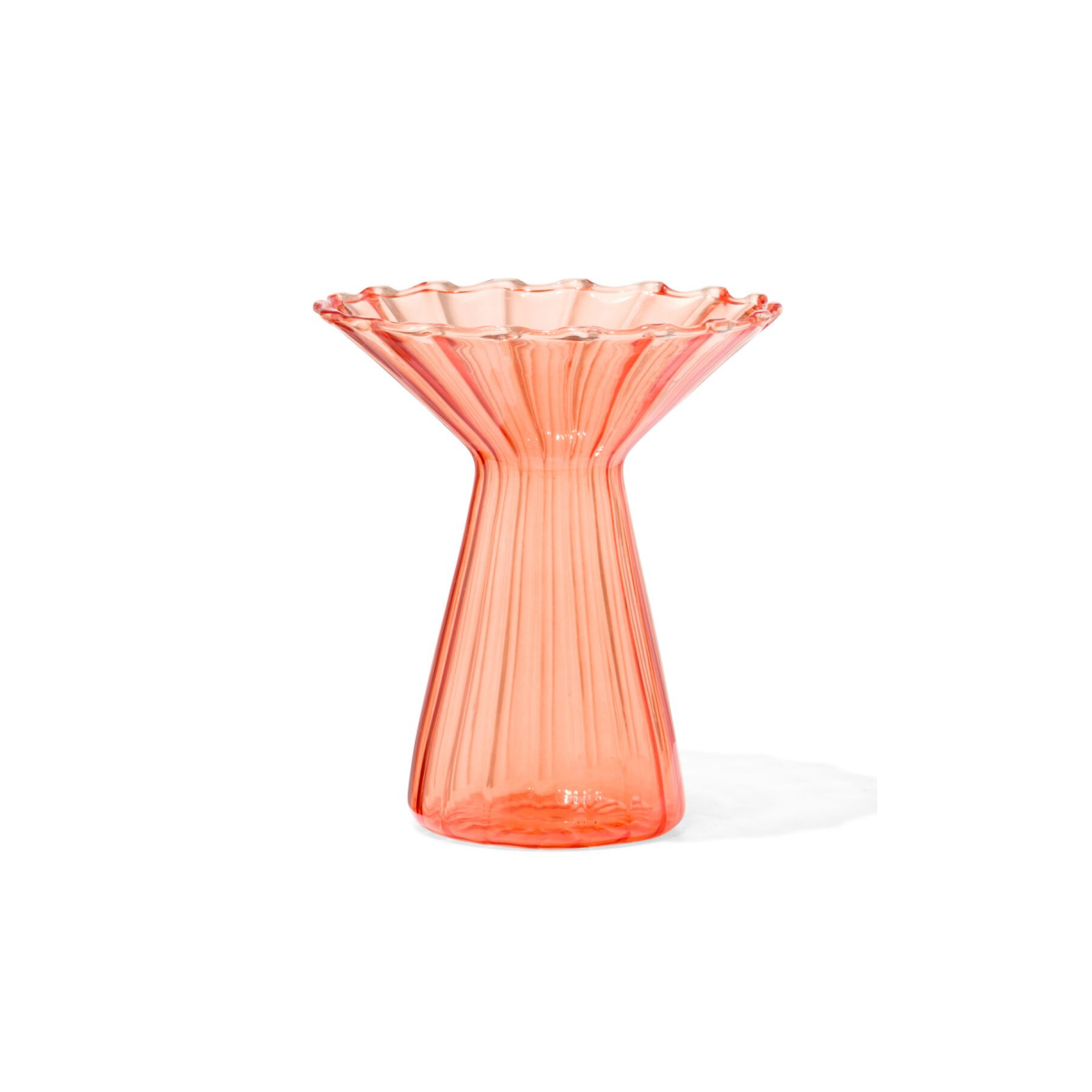 HEMA HEMA Vaas Voor Geurstokjes ⌀10x12cm Glas Met Kraag Oranje (oranje)