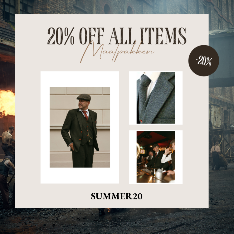 Maatpak Voor Heren | 3-delig Pak | Groen Visgraat | Thomas Shelby | Peaky Blinders | Peaky Blinders