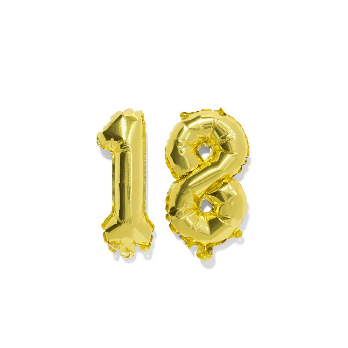 HEMA Folieballon getal 18 60cm goud (goud)