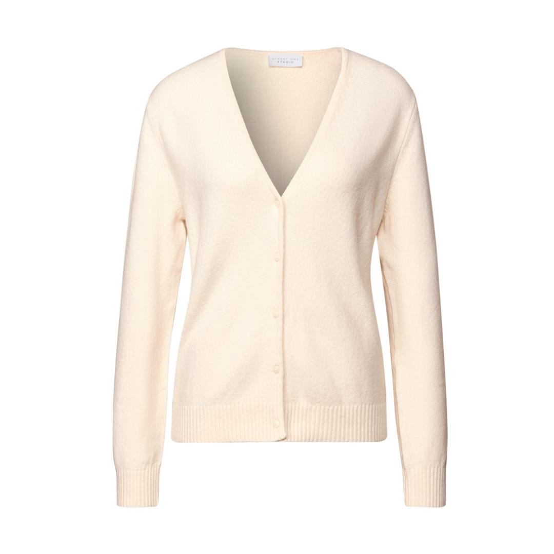 STREET ONE STUDIO V-Neck Cardigan Soft Beige