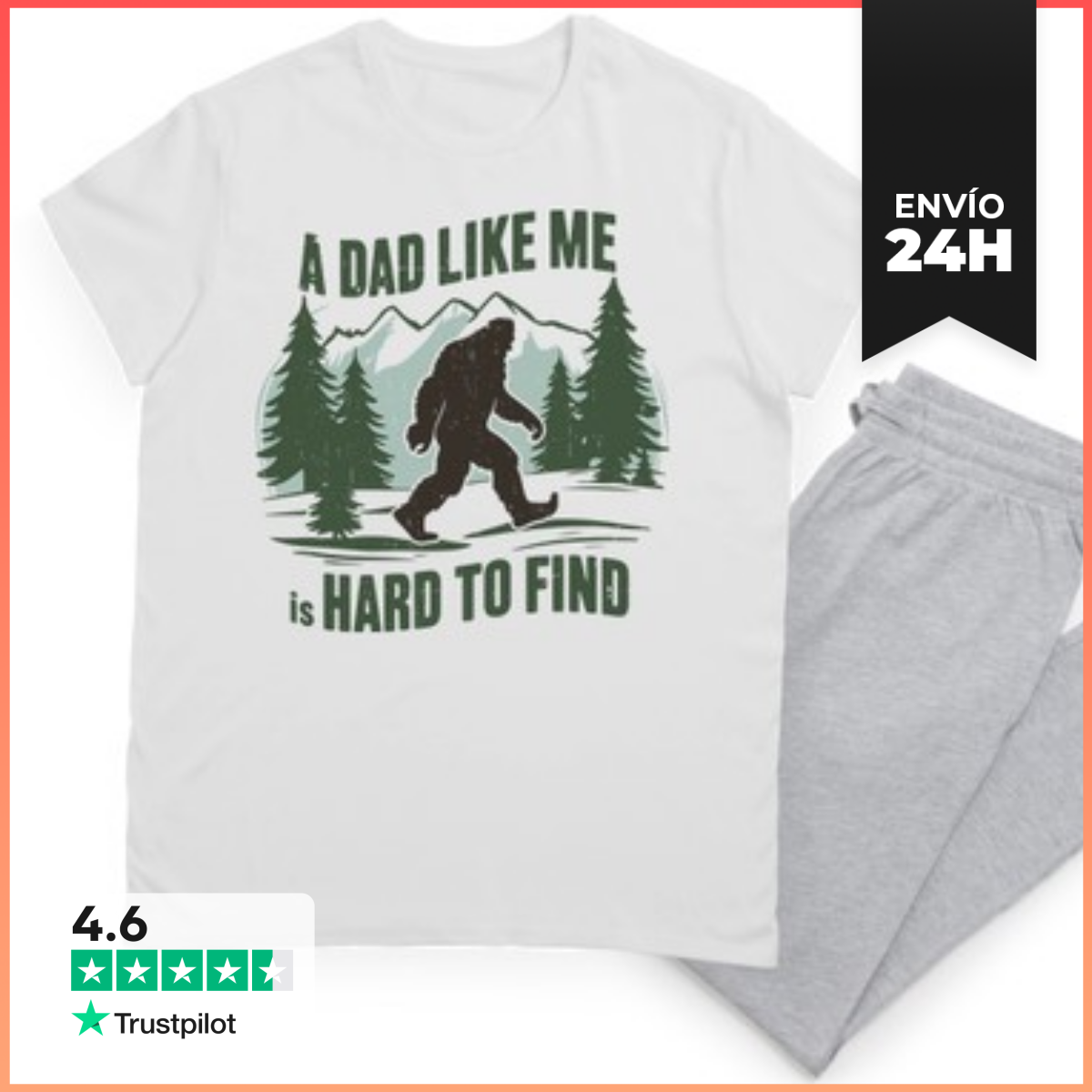 Pijama A DAD LIKE ME IS HARD TO FIND BIGFOOT LaTostadora