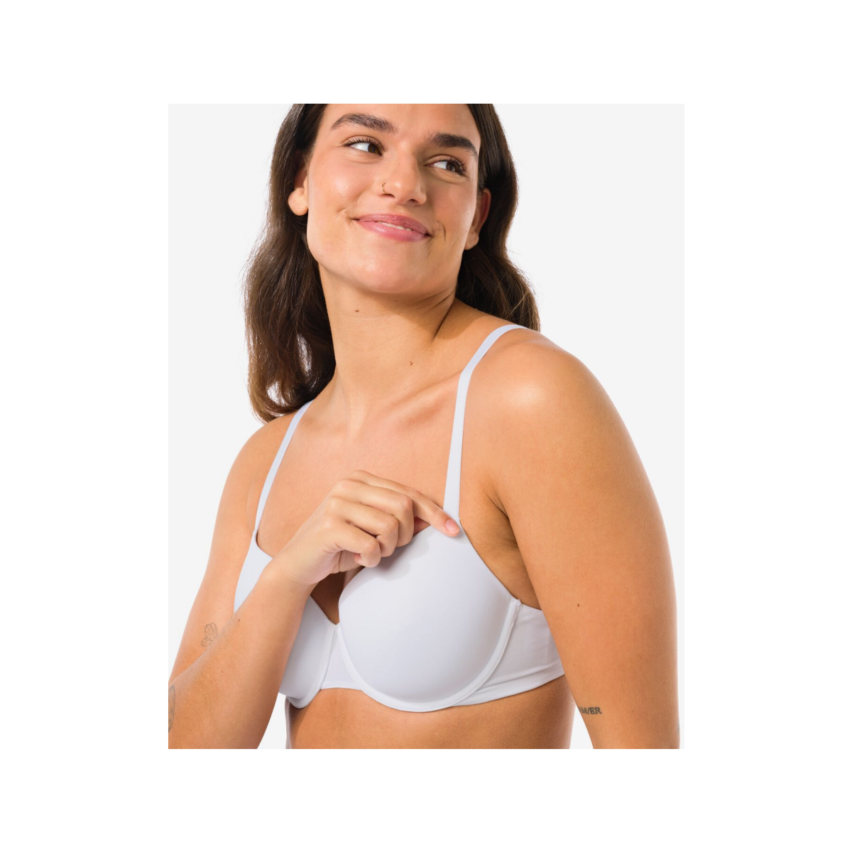 HEMA Voorgevormde bh met beugel wit (wit)