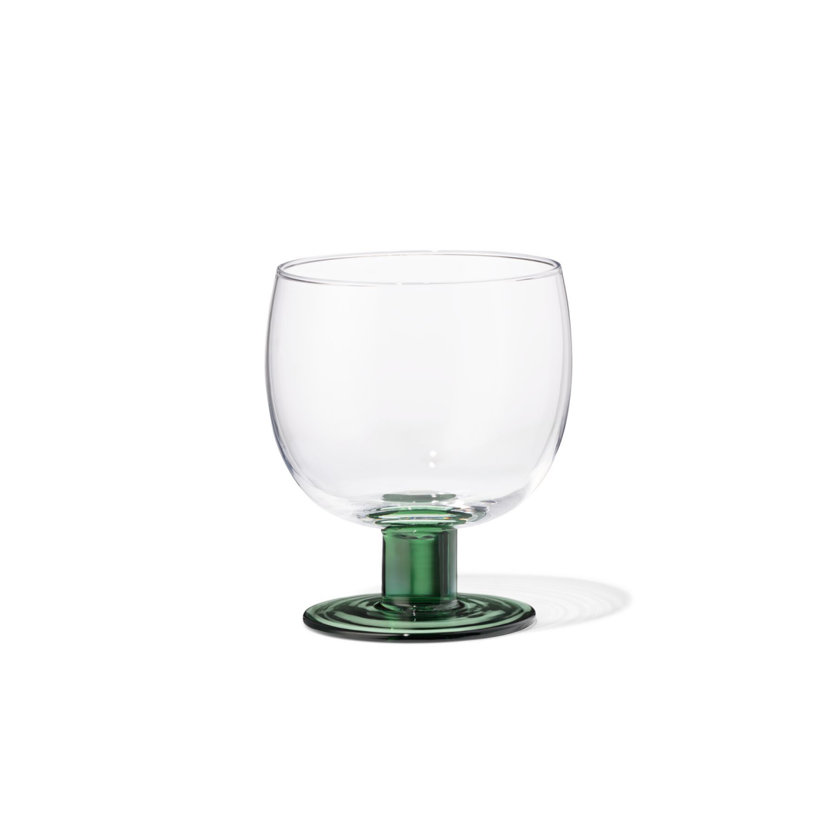 HEMA HEMA Wijnglas 290ml Glas Gekleurde Voet (groen)