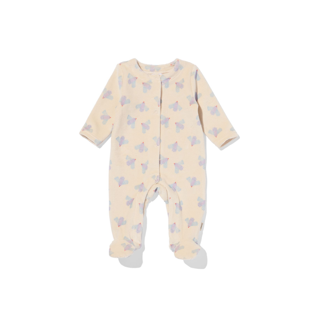 HEMA Newborn boxpakje rib vogels ecru (ecru)