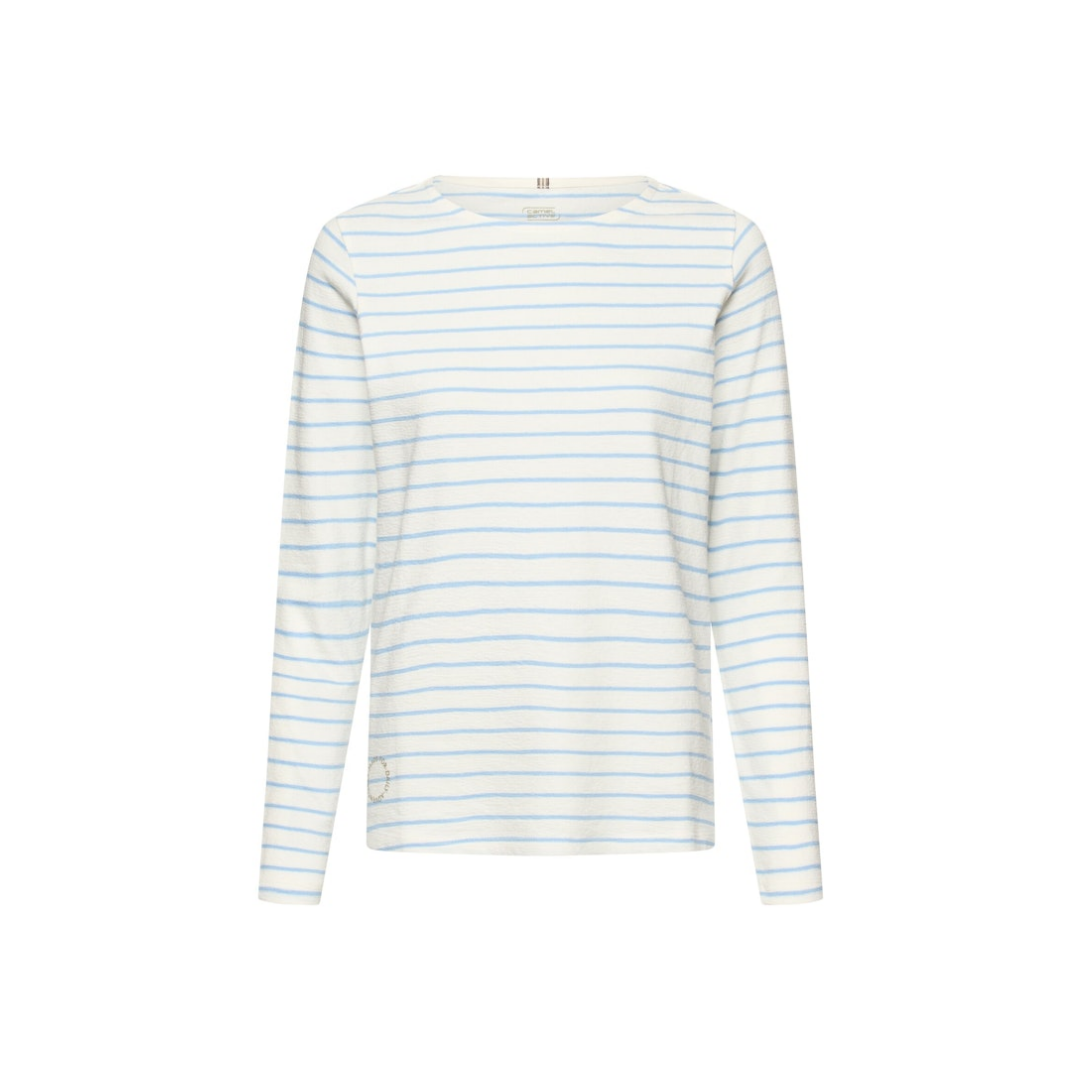 Camel Active - Damen Langarmshirt - soft blue- milk whit - Größe: M - bei Tara-M