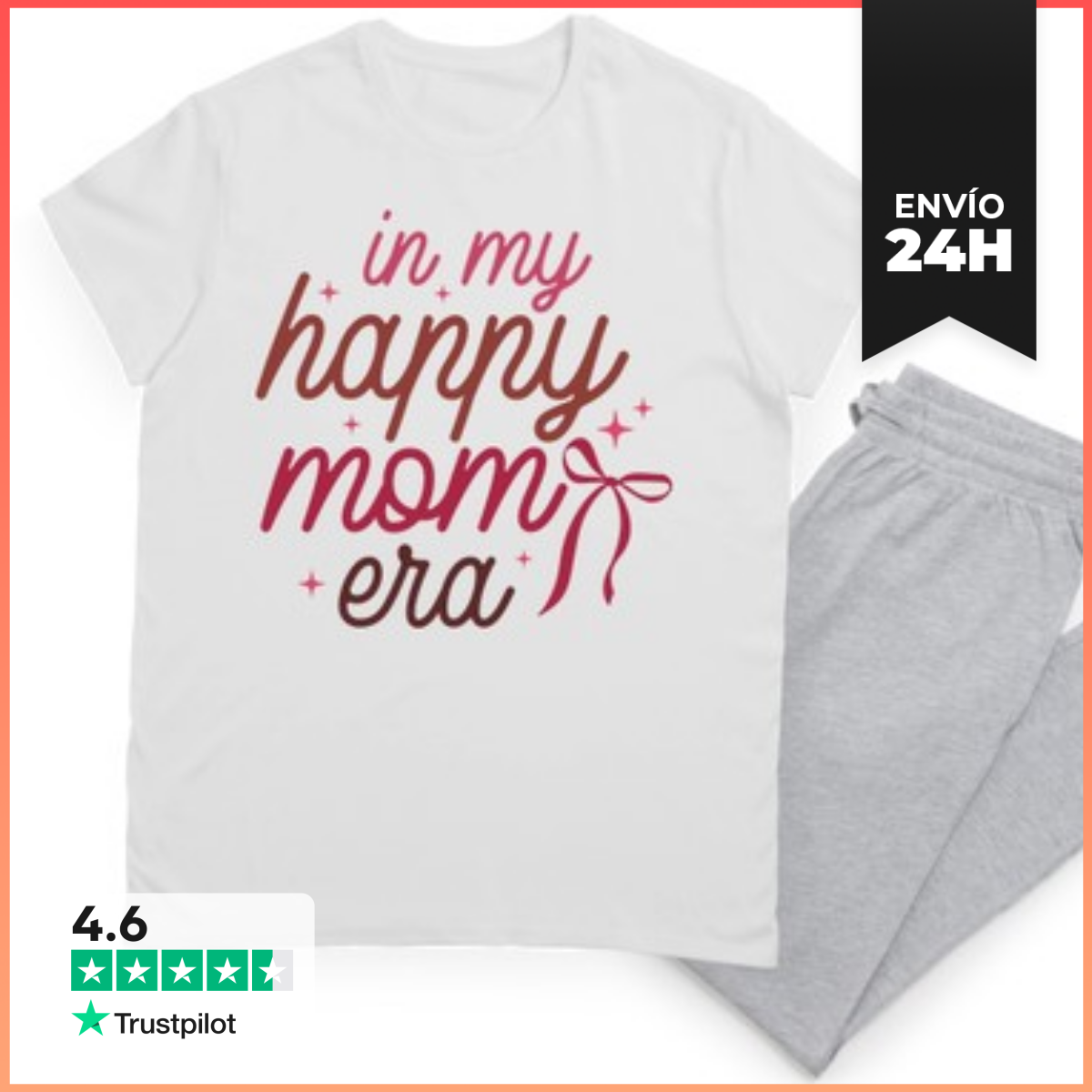 Pijama IN MY HAPPY MOM ERA COQUETTE BOW LaTostadora