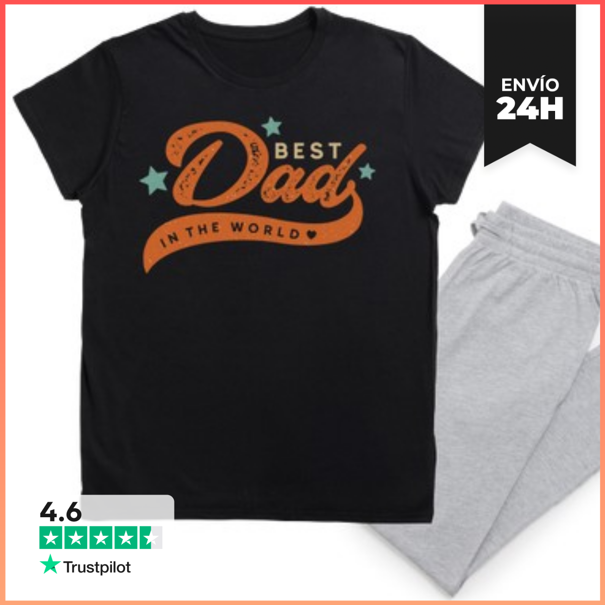Pijama BEST DAD IN THE WORLD laTostadora