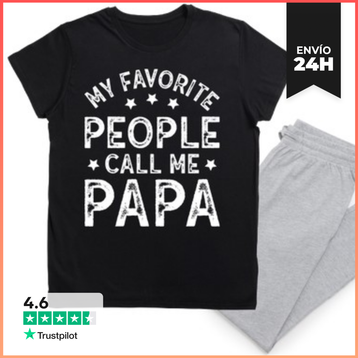 Pijama MY FAVORITE PEOPLE CALL ME PAPA laTostadora
