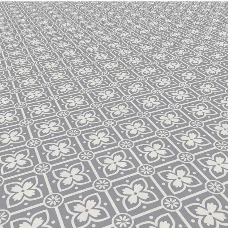 Rouleau 4m de sol PVC effet carreaux ciment pose libre alma grey Gerflor - 2500 cm x 400 cm x 0.29 cm — vue 3