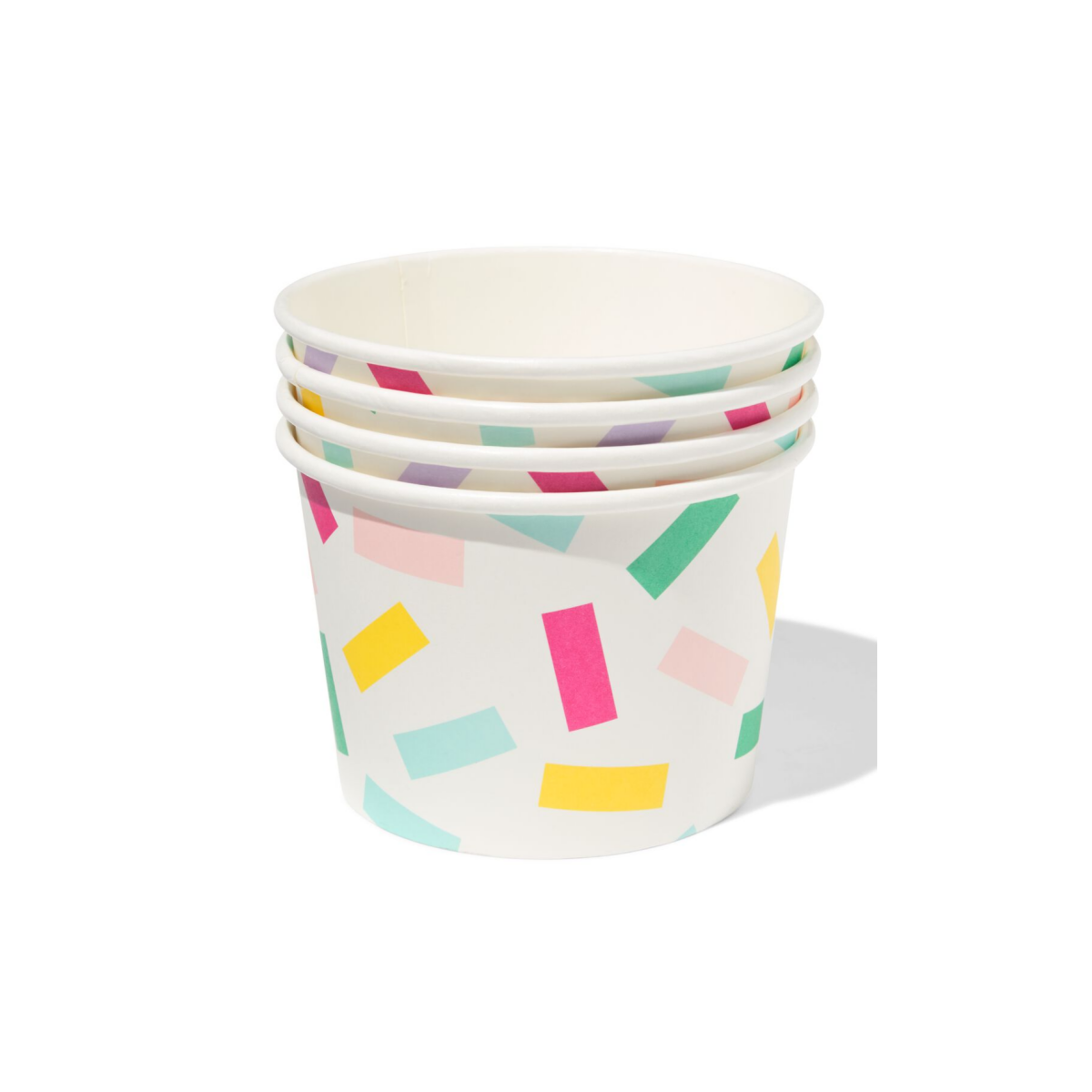 HEMA Bakjes 450ml papier confetti - 4 stuks (multicolor)
