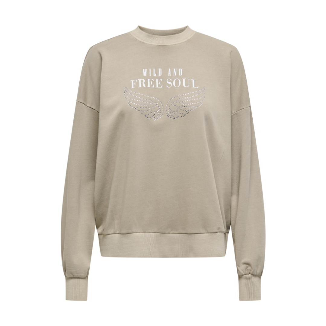 Only - Damen Sweatshirt - Beige - Größe: S - bei Tara-M