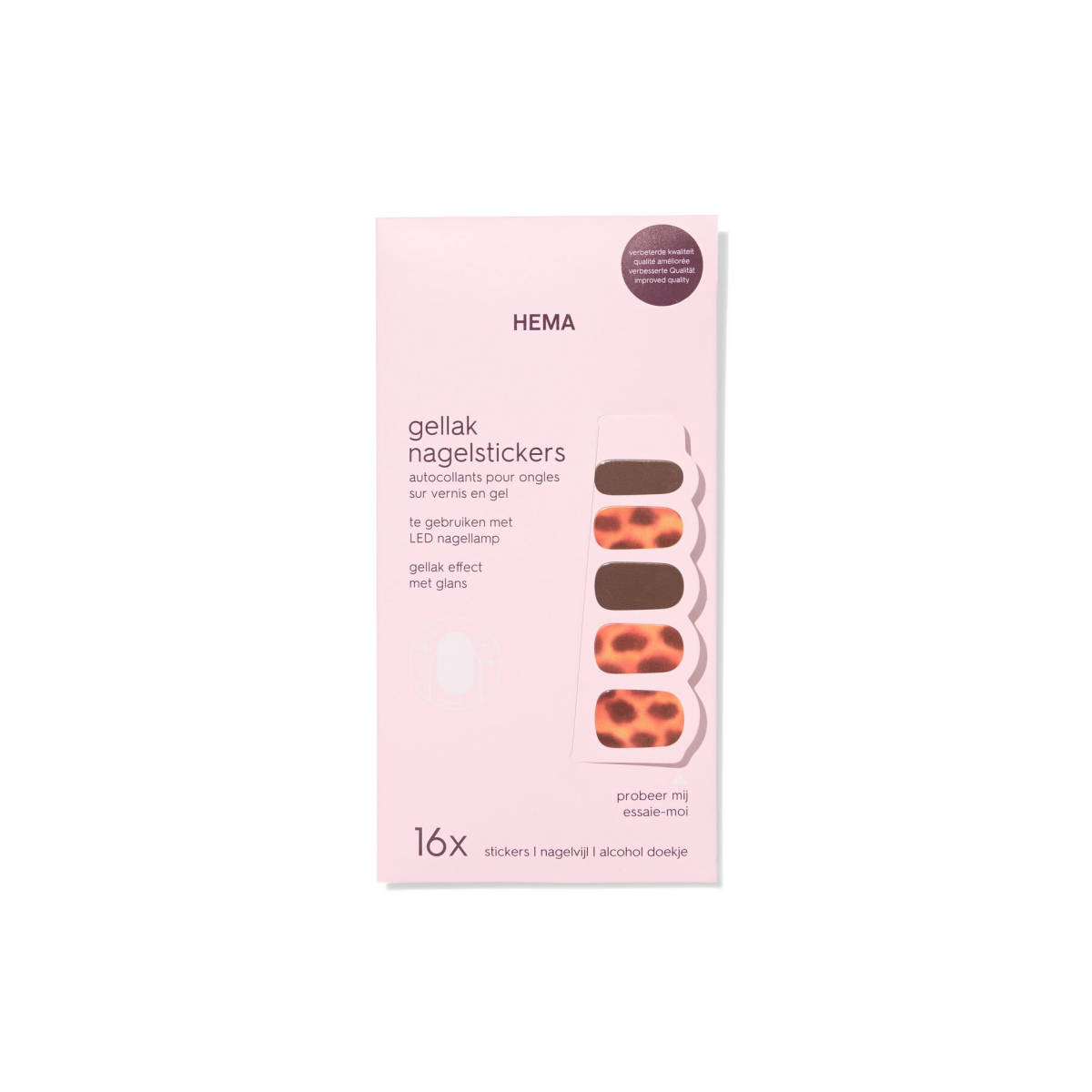HEMA Gellak nagelstickers tortoise - 16 stuks