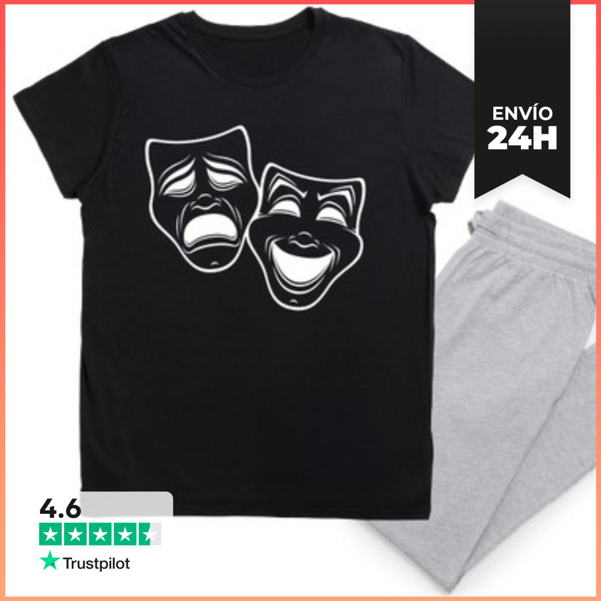 Pijama Máscaras De Teatro Invertidas LaTostadora