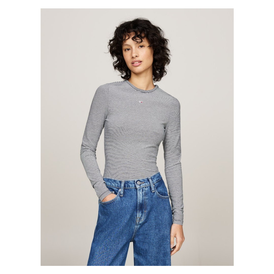 Tommy Jeans Damen Langarmshirt Dw0dw19043 günstig online kaufen