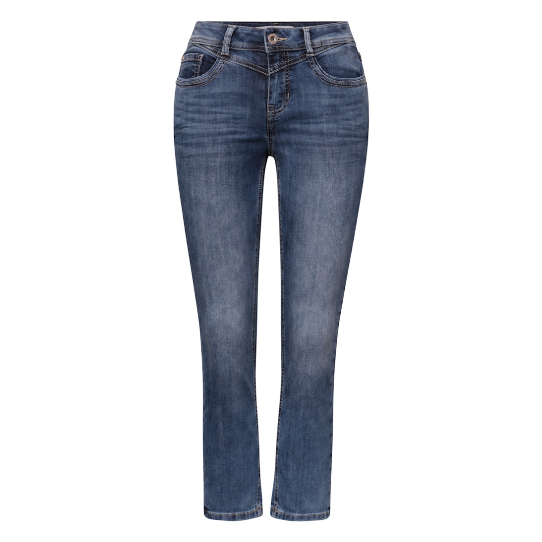 Street One - Damen Langshorts - authentic dark blue wash - Größe: 29-26 - bei Tara-M