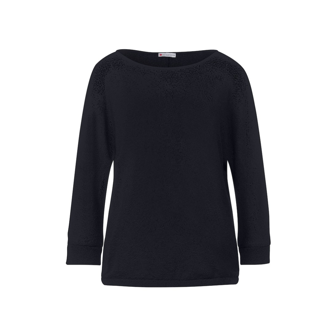 Street One - Damen Langarmshirt - Blau - Größe: 40 - bei Tara-M