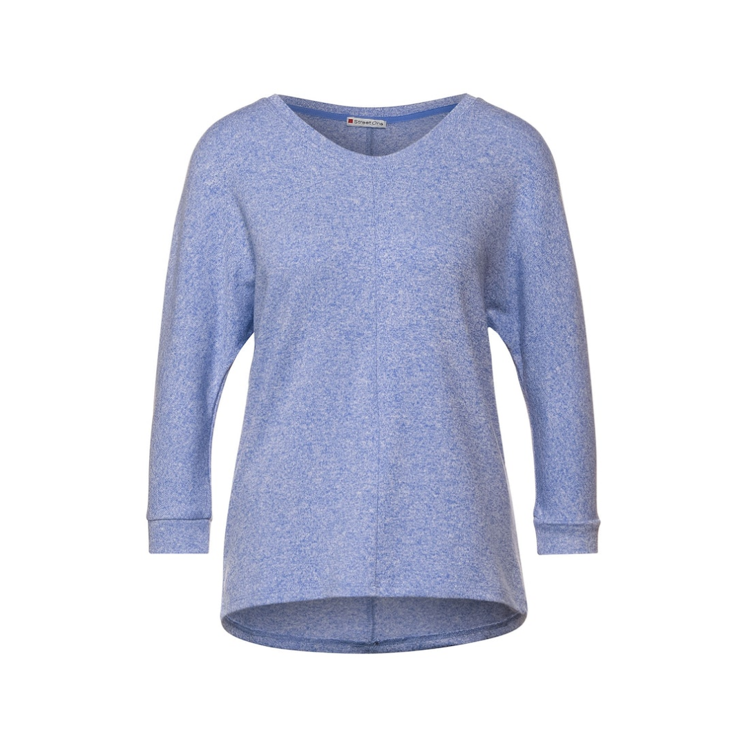 Street One - Damen Langarmshirt - Blau - Größe: 36 - bei Tara-M