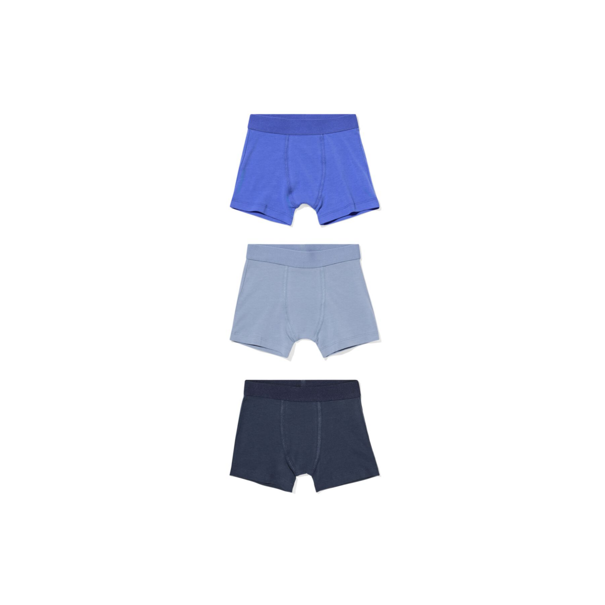 HEMA Kinderboxers effen - 3 stuks blauw (blauw)